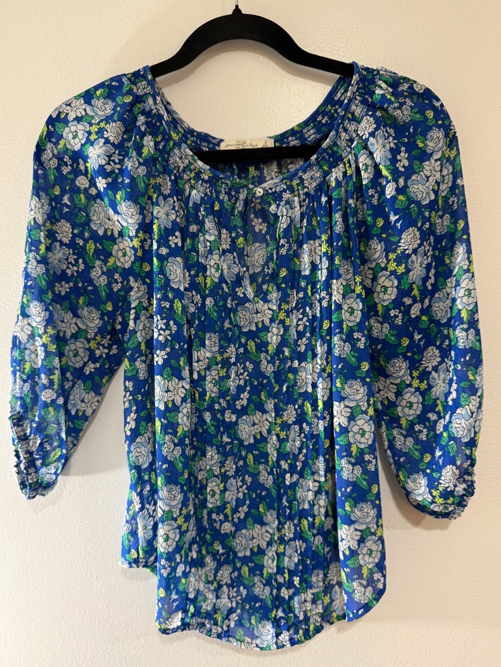 Abercrombie & Fitch Cottagecore Floral Women Size Small Feminine Peasant Chiffon